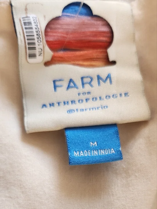 Farm Rio/ Anthropologie Palm V- Neck Midi Dress - Picture 9 of 9